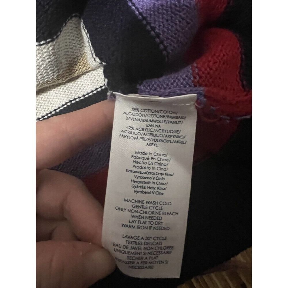 Chaps Raglan Sweater Colorful Striped - Picture 7 of 7